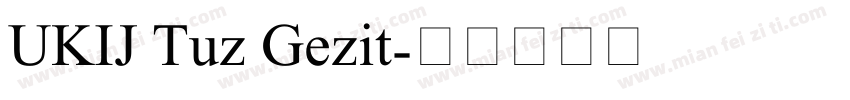 UKIJ Tuz Gezit字体转换